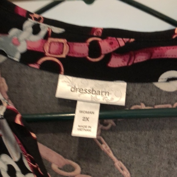 dressbarn chain print blouse 2X - Picture 2 of 9